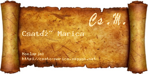 Csató Marica névjegykártya